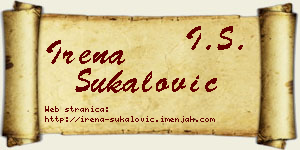 Irena Šukalović vizit kartica